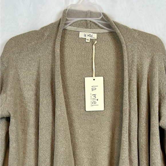 NWT La Miel Draped Cardigan Sweater / medium - Picture 2 of 9